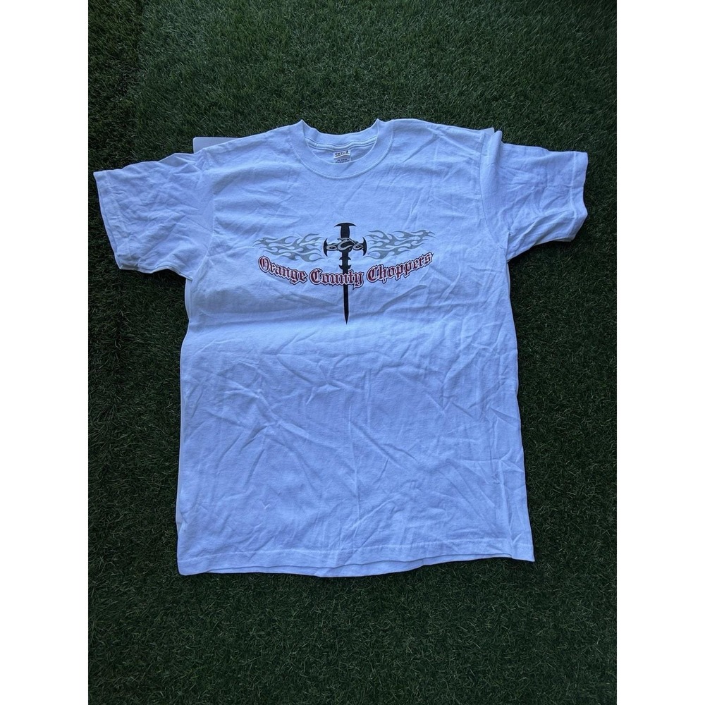 Vintage Y2K Orange County Choppers Shirt White Size L